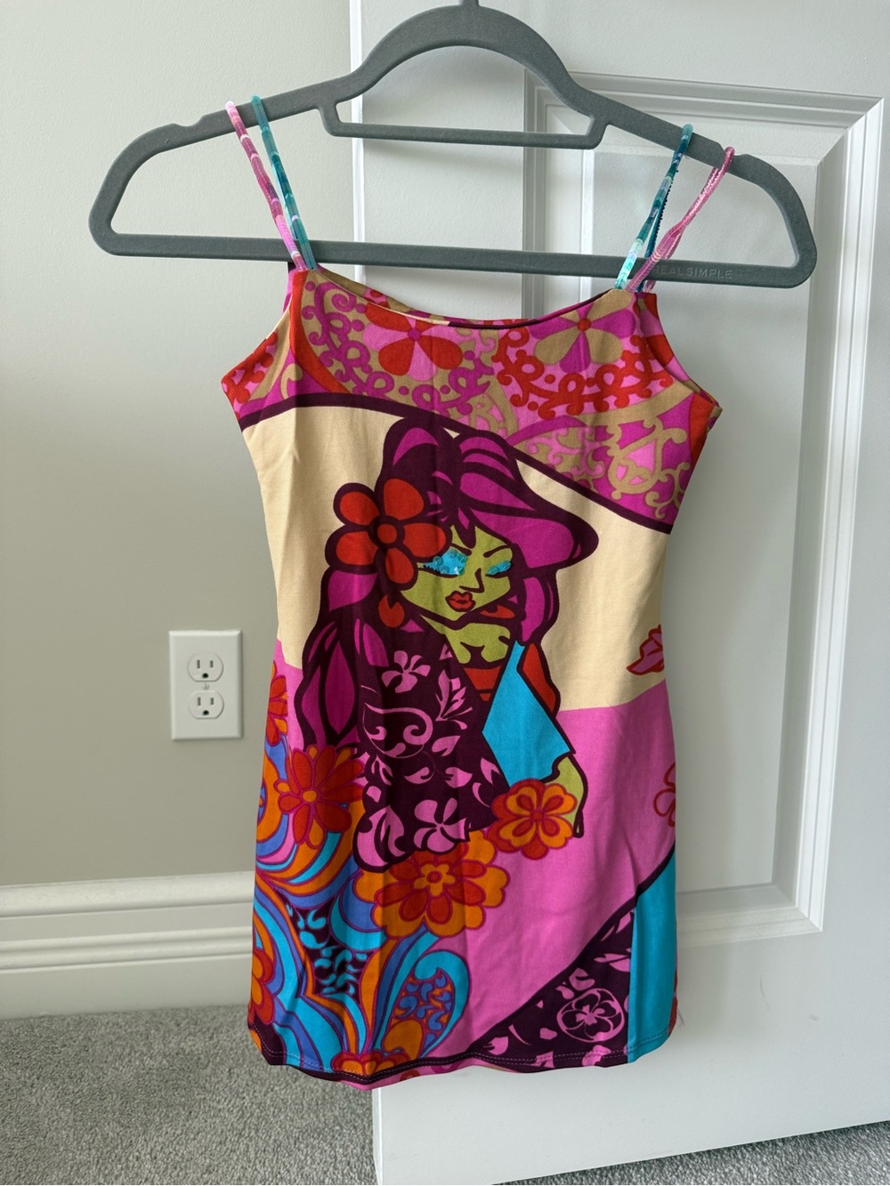 Vintage Girls Tina Neumann Graphic Dress with Sequin Detail